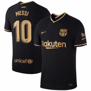 Lionel Messi Barcelona Nike 2020/21 Away Authentic Jersey - Black